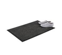 Relaxdays 10021902_757 Zerbino Asciugapassi, Tappeto da Ingresso, per Interni, Grande, Sottile, Nero-Grigio, 60 x 90 cm