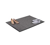 Relaxdays 10021902_758 Zerbino Asciugapassi, Tappeto da Ingresso, per Interni, Grande, Sottile, Nero-Grigio, 90 x 120 cm