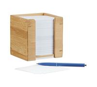 Porta-foglietti per appunti bambù, porta-biglietti scrivania legno 900 fogli 9x9