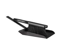 Relaxdays 10022310 Kit Paletta e Scopetta, 37 cm, Set Accessori Pulizia Casa con Foro, per Interni ed Esterni, Nero