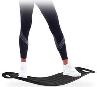 Relaxdays Tavoletta Propriocettiva, Balance Board Allenamento Total Body Tavola XL Resistente Fino a 150 kg Nera, Unisex Adulto