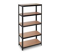 Scaffale in metallo Mobile multiuso Organizer da garage 5 ripiani 17,5 kg