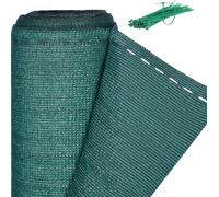 Relaxdays Rete di Recinzione per Recinti e Ringhiere, Tessuto HDPE, Protezione Raggi UV, Resistente, 2 x 10 m, Verde