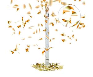 Relaxdays 10x cannone sparacoriandoli 80 cm oro