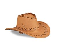 Relaxdays 10x Cappelli da Cowboy/Cowgirl per Feste di Carnevale, Stile Western, per Adulti, Uomo o Donna, Marrone