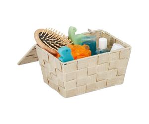 Relaxdays 10x Cestino portaoggetti con coperchio