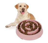 Relaxdays 10x Ciotole anti-ingozzamento cani rosa