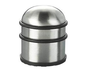 Relaxdays 10x Fermaporte, Blocca Porta e Ferma Finestre, in Acciaio Inox e Gomma, Accessorio per la Casa, ∅7 cm, Argento