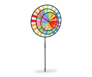 Relaxdays 10x Girandola a vento color arcobaleno