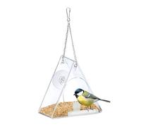 Relaxdays 10x Mangiatoie per uccelli trasparente