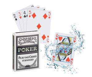 Relaxdays 10x mazzi di carte da poker plastificate