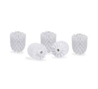 Relaxdays Ricambi per scopino WC – 10 pz ciuffi ricambio, filetto 9, diametro 7 cm, Bianco