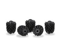 Relaxdays 10x Ricambi per Scopino WC, Testine 7 cm di Diametro, Filettatura 12 mm, Set di Scopettini da Bagno, Nero