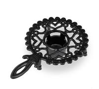 Relaxdays 10x Scaldateiera in ghisa nera portatili