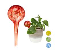 Relaxdays 10x sfere in vetro rosse per irrigazione