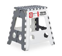 Relaxdays 10x sgabello pieghevole XL bicolore