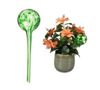 Relaxdays 12 sfere per irrigazione in vetro verde