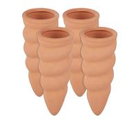 Relaxdays 12 x Coni di Argilla, irrigatore per Piante, per Bottiglie da 1,5 l, Aiuto per irrigazione, Altezza 11,5 x 4,5 cm, Terracotta