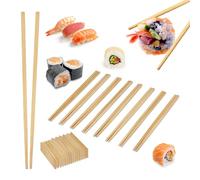 Bacchette Sushi Bastoncini Cinesi Cibo Giapponese Bambù L: 24 cm Set 144 Paia