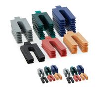 Relaxdays Distanziatori in Plastica, 1-6 mm, Set 144 Accessori per Installazione Finestre e Porta, 6 Misure, Vari Colori