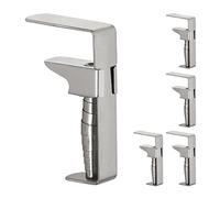 Relaxdays 15x Fermatovaglia da Tavola, Set da 15 Morsetti per Tavoli Spessi Fino a 4 cm, Clip Regolabili, Acciaio, Argento