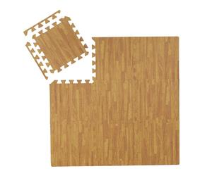 Relaxdays 18x tappeto da fitness a puzzle naturale