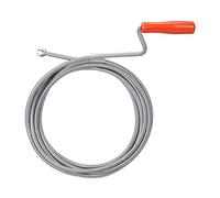 Relaxdays 1x Sturatubi con Gancio, Sonda Pulizia Tubi di Scarico Manuale, WC, Doccia, Lavandini, Lavabo, 9mm x 5m, Argento