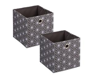 Relaxdays 2 cubi portaoggetti da scaffale