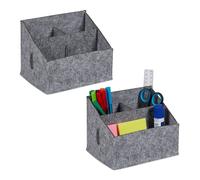 Organizer da scrivania in feltro Contenitore per cancelleria 3 scomparti
