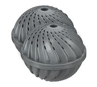 Relaxdays 2 Palline da Lavatrice, Sfere Riutilizzabili, Ovetti Ecologici Ecosostenibili, Stop Detersivo, Grigio, Ceramica, Set 2X, 2 unità