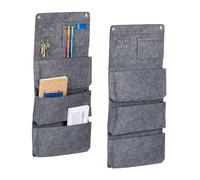 Relaxdays 2 portaoggetti da parete in feltro