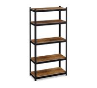 Relaxdays 2 scaffali robusti a 5 ripiani legno