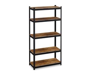 Relaxdays 2 scaffali robusti a 5 ripiani legno
