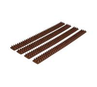 Relaxdays 20x Dissuasori Anti Piccioni/Uccelli/Volatili, Pannelli con Misure H X B X L: 1,7 x 4,2 x 49 cm, Marrone Scuro