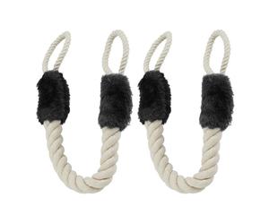 Relaxdays 20x fermaporta di corda set nero