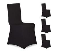 Relaxdays 20x Fodera Coprisedia, Rivestimenti, Schienale, Copertura Universale, Arredamento, Decorazioni, Nero