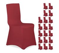 Relaxdays 20x Fodera Coprisedia, Rivestimenti, Schienale, Copertura Universale, Arredamento, Decorazioni, Rosso Scuro
