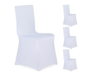 Relaxdays 20x fodere coprisedie elastiche bianche