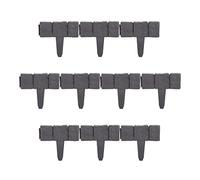 Relaxdays 20x Recinzione da Giardino, Set da 20 Pareti, Bordure per Aiuole Aspetto Pietra, Plastica, HxL 10x25 cm, Antracite