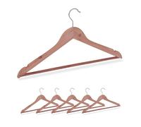 Relaxdays 24 grucce appendiabiti in legno di cedro, protezione antitarme nell'armadio, design elegante, dentellato, larghezza: 44 cm, set di grucce naturale