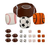 Relaxdays 24 Palline da giocoleria a tema sport