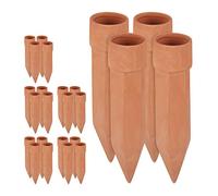 Relaxdays 24x Coni Irrigatori per Piante, Irrigazione a Goccia, Bottiglia Innaffiatoio 1,5 L HxD 19x4,5 cm, Terracotta