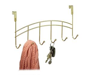 Relaxdays 2x Appendiabiti con 6 ganci sopraporta