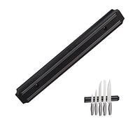 Relaxdays 2X Barra Magnetica a Parete, Porta Utensili, Supporto da Cucina, Coltelli & Attrezzi, Plastica, L 33 cm, Nero