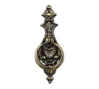 Relaxdays 2X Battenti per Porta, Battiporta ad Anello, Batacchio, Stile Rustico, Ghisa, HLP: 24 x 8,5 x 3 cm, Nero Bronzato
