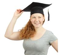 Relaxdays 2X Cappello Laurea, Tocco in Taglia Unica per Laureandi, Maturità, Diploma, Promozione, Carnevale, Accessori, Nero