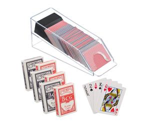 Relaxdays 2x carrelli per carte e 6 mazzi