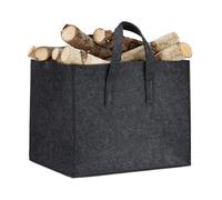 Relaxdays 2x cesto portalegna in feltro antracite