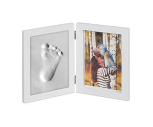 Relaxdays 2x Cornice con impronta del bambino