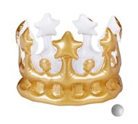 Relaxdays 2x Corona gonfiabile oro